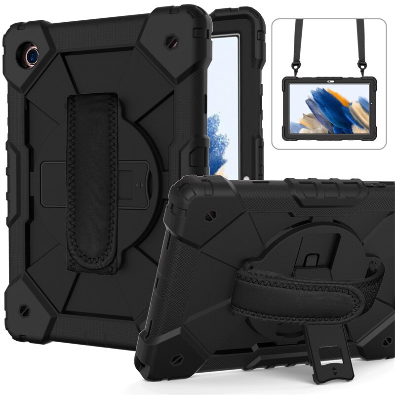360 Roterende Kickstand Case Voor Samsung Galaxy Tab A8 Tablet Armor Cover Voor Samsung Tab A8 10.5 &quot;SM-X200/SM-X205 Eva Case