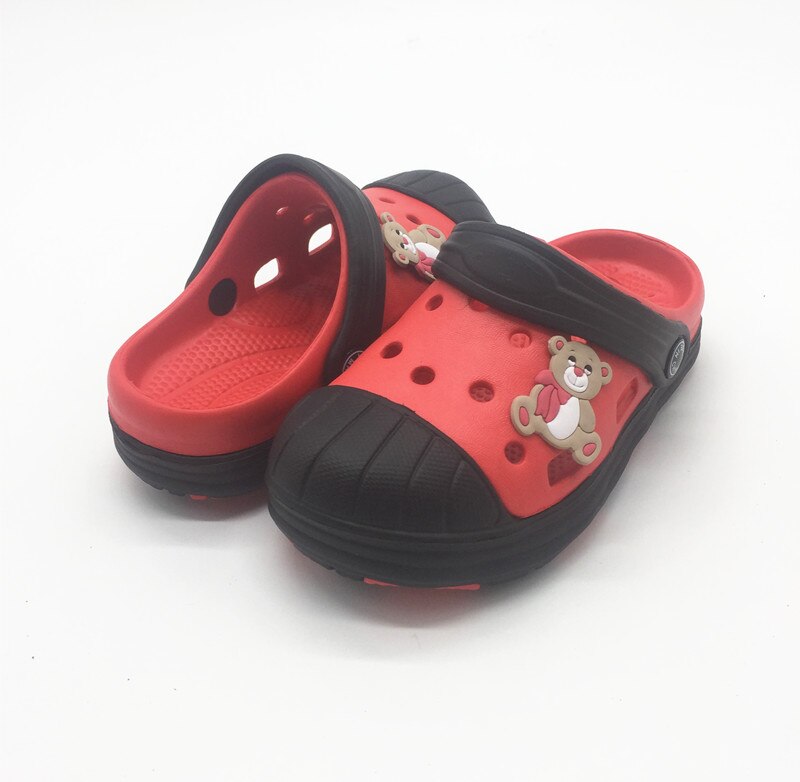 Sandalias de verano para niñas pequeñas, zapatos, zuecos planos con dibujos animados para jardín, Zapatillas para niñas y niños, 7, 8, 9, 10, EU26, 27, 28 y 30