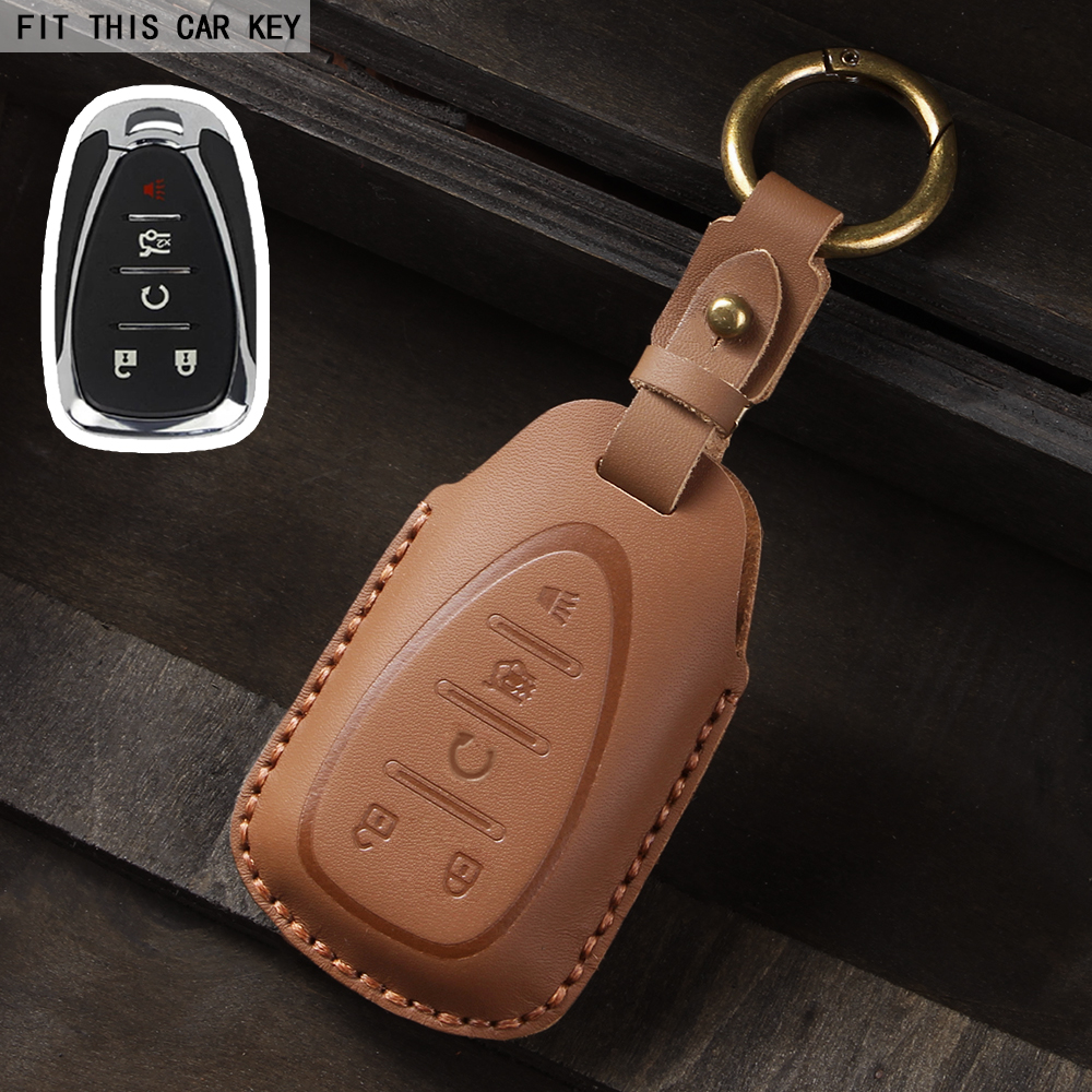 Funda para llave de coche, carcasa Fob para Chevrolet Cruze Spark Sonic Camaro Volt Bolt Trax Malibu Captiva Lacetti Aveo 2 3 4 5 botones: YELLOW