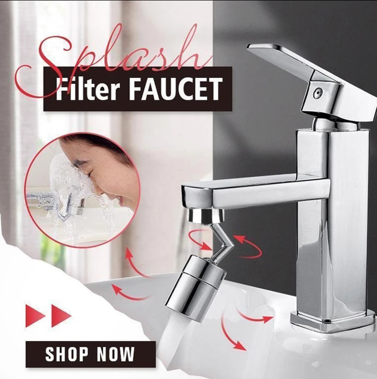 Universal Splash Filter Faucet 720° Rotate Water Outlet Faucet De Metal Кран Фильтр Filtrar Grifo Смеситель Из Металла N50