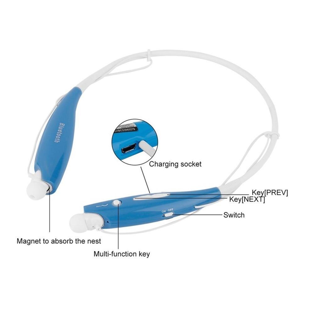 Hv800 bluetooth nekband oordopjes handsfree sport stereo headset in-ear oordopjes voor samsung en iphone