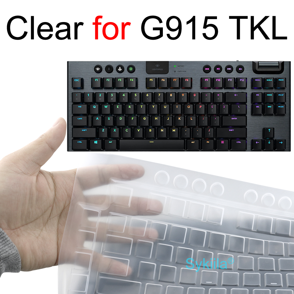 G913 G813 Toetsenbord Cover voor Logitech G913 G813 voor Logi Mechanische Draadloze Beschermende Protector Skin Clear Siliconen TPU Case: MULTI