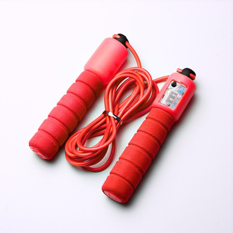 Cordes à sauter avec compteur sport Fitness réglable vitesse rapide comptage saut sauter corde fil à sauter ENA88: Rouge