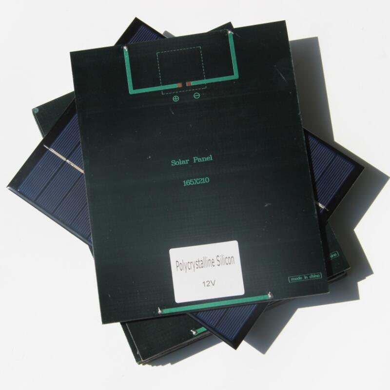 5.2w 12v solceller polykristallina solpaneler gör det själv-panel solenergi batterisystem laddare 165 x 210 x 3 mm