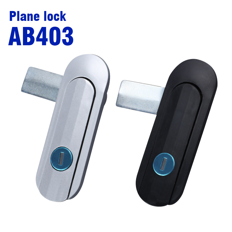 Cerradura plana de plástico AB403, interruptor de bloqueo de puerta de gabinete, distribución de energía, equipo industrial,
