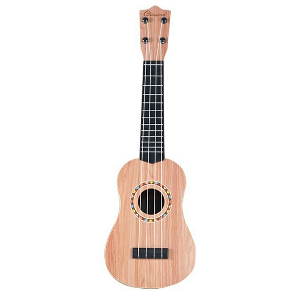 Ukulele 21 Inch Simulation Wood Grain 4 Strings Uke Bass Stringed Musical Instrument Perfect For Beginners For Kid