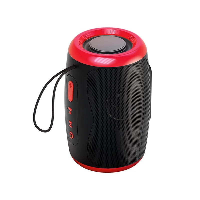 TSN-1 draagbare luidspreker Draadloze Bluetooth-luidsprekers met 5.3 stereo FM/SD/USB-schijf/Aux-modi Waterdicht voor Hifi-geluid buitenshuis: Rood