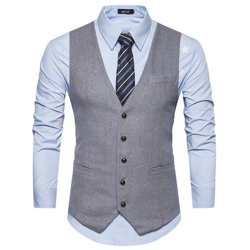 Vest til mænd bryllupsvest mænd herre veste gentleman slim fit social herre vest fest gilet firkantet slips sæt sæt
