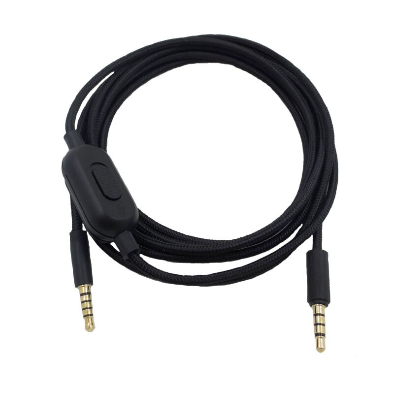 2,0 m geflochtenes Ersatzkabel, Verlängerungskabel für Logitech G433 G233 G Pro X Gaming Headset mit Stummschaltung, Lautstärkeregler-Clip