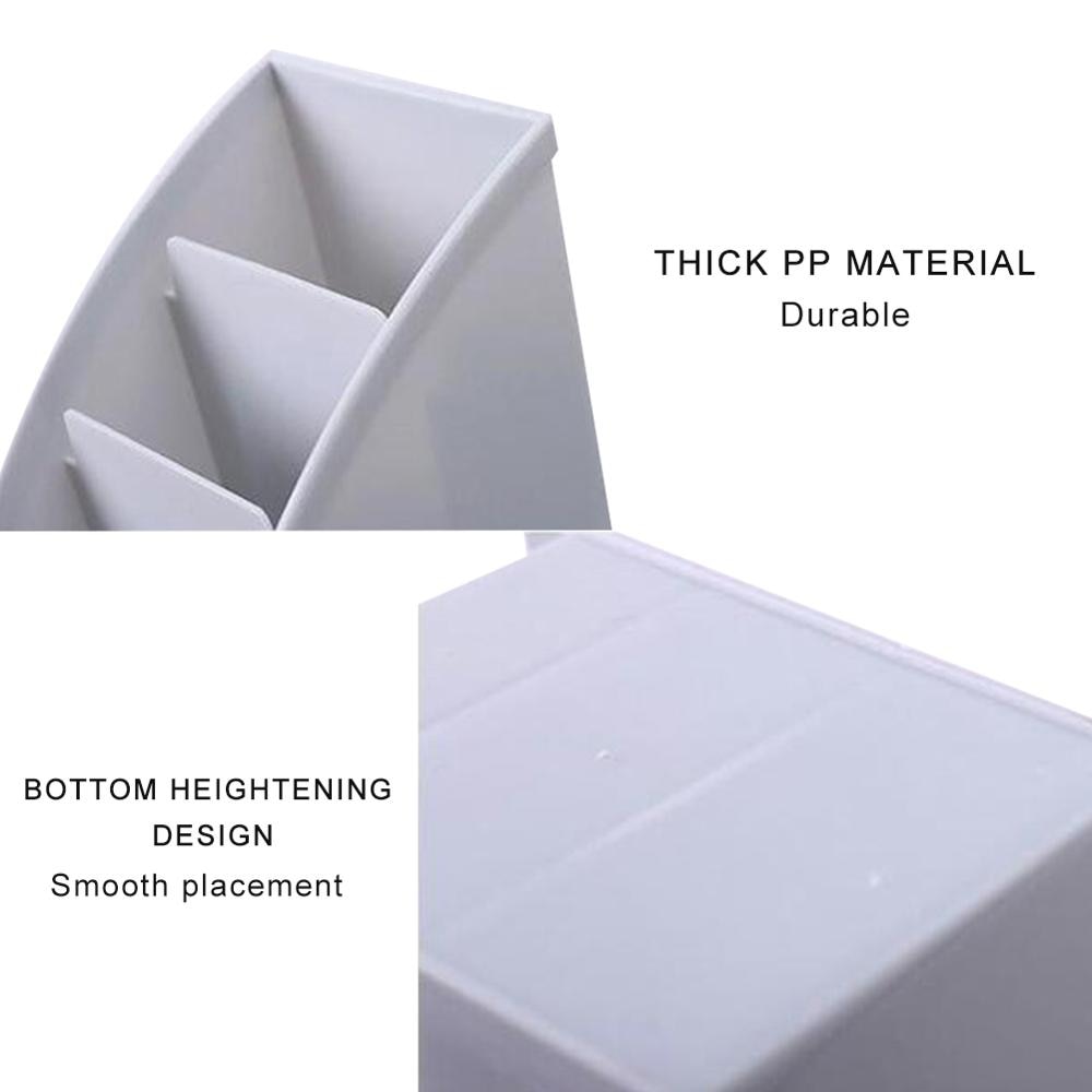 Organizador trapezoidal multifuncional, caja de almacenamiento para mandos a distancia, soporte para teléfono móvil, estuche de almacenamiento de maquillaje, decoración de escritorio