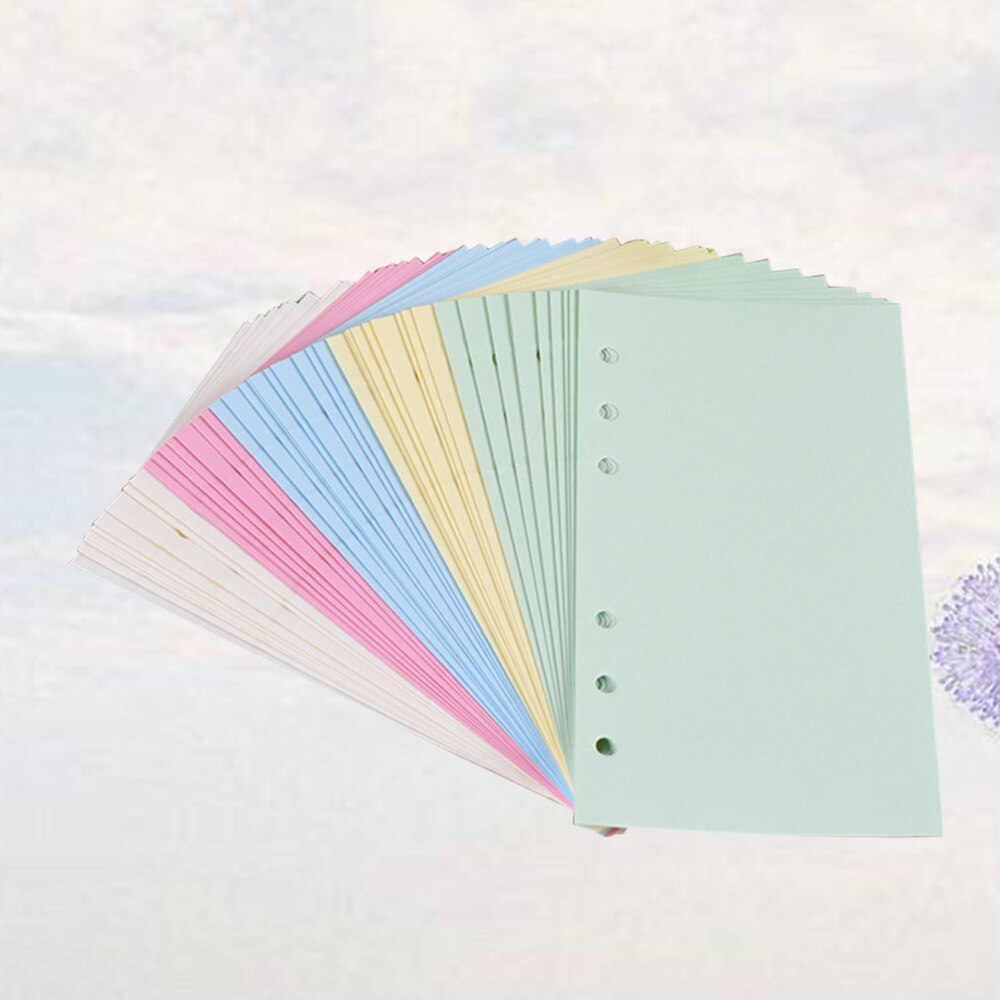 Papel de hojas sueltas A6, 50 páginas, 2 uds., patrón de cuadrícula cromática simplicidad para portátil de reemplazo, papel para oficina y hogar