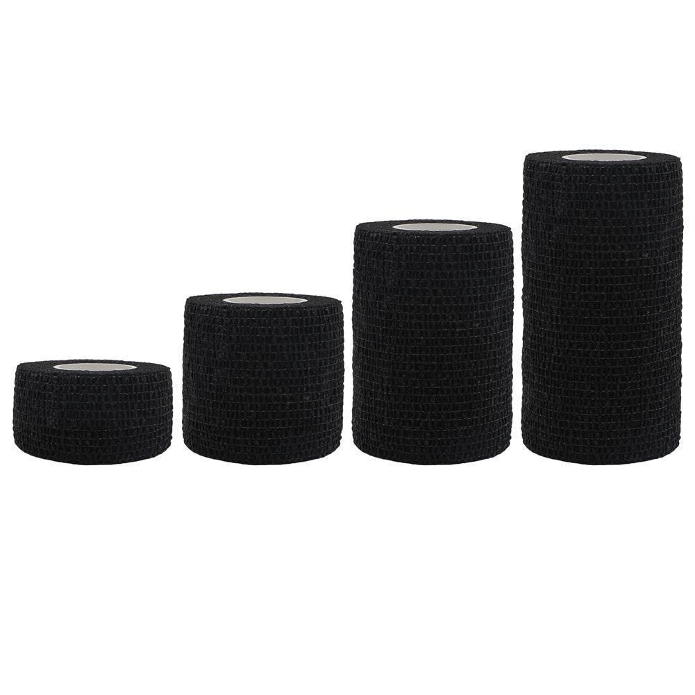 Colorful Sport Self Adhesive Elastic Bandage Wrap Tape 4 Size Finger Muscles Ankle Knee Arthrosis Bandage Wrap Protector: Black / 25mm