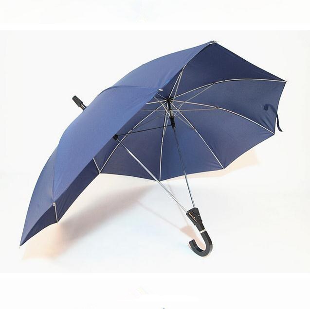Lange Griff Winddicht Zwei Person Regenschirm Große Paare Regenschirm Zwei Kopf Doppel Größe Regen Schutz für Liebhaber: blue