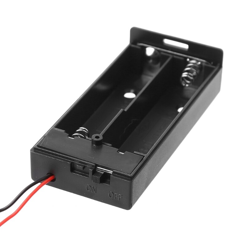 3.7V 2x 18650 Battery Holder Box Storage Case Container With Cable ON/OFF Switch