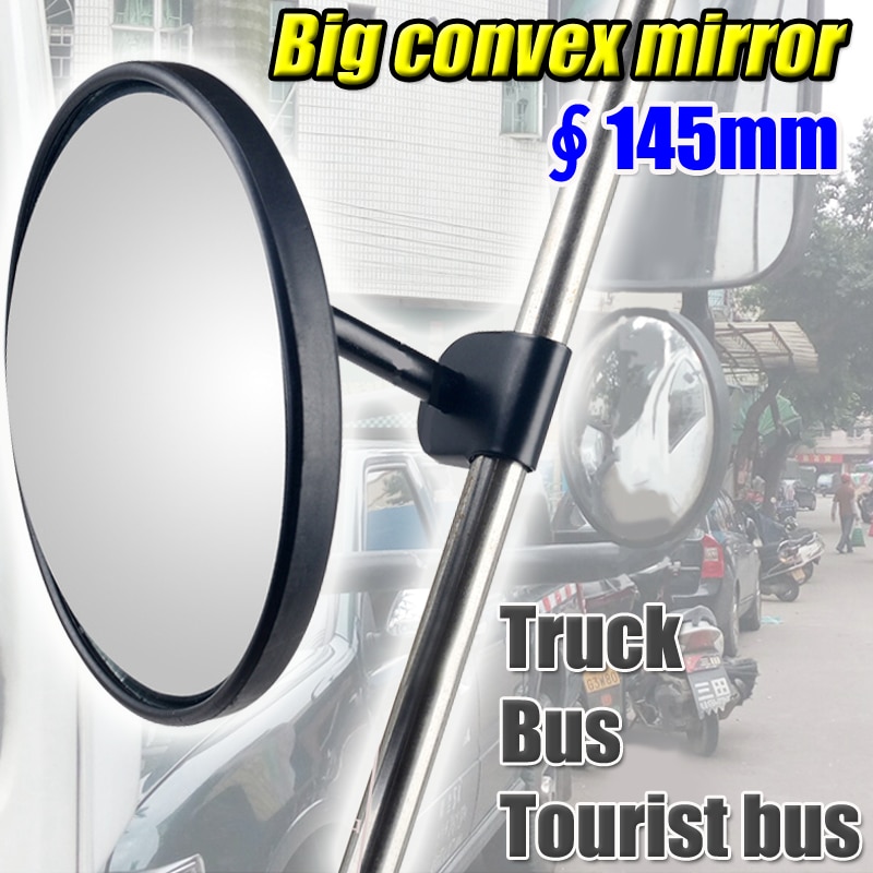 145mm Convex Rear View Mirror Truck Tourist Bus Station Wagon accessories safety Blind Spot Wide Angle Parking Rearview mirrors