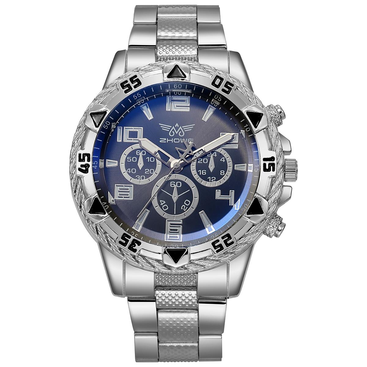 Rock Heavy populaire grand cadran hommes montres à Quartz horloges mannen mуж sengе montre-bracelet pour homme de de luxe Relogio Masculino Saat: Multicolore