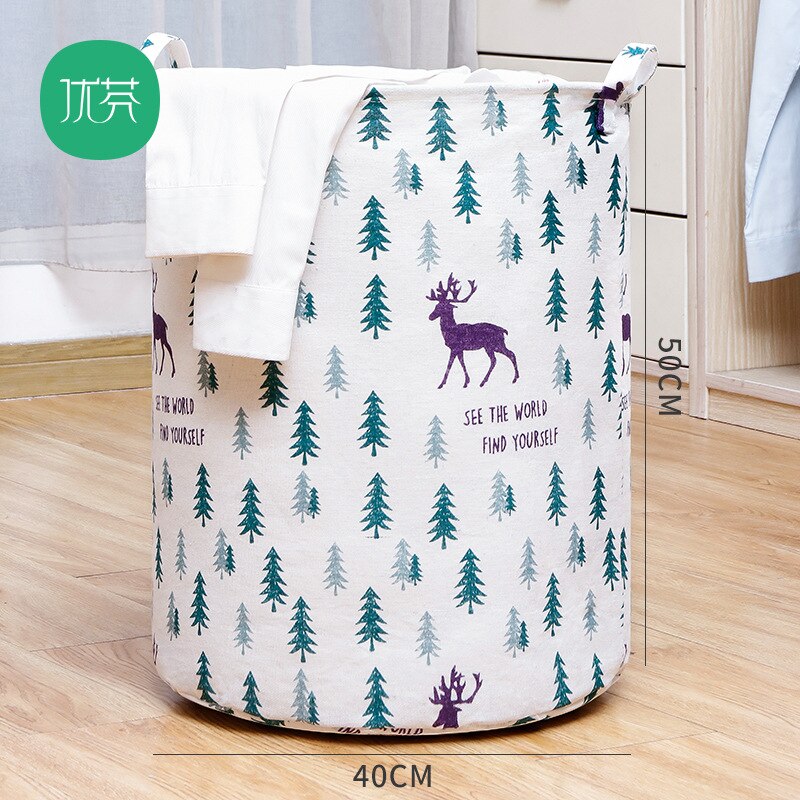 Clothing Laundry Baskets 1PC For Home Bathroom Cat Print Save Space Household Supplies Toy Storage Box Laundry Bucket: E