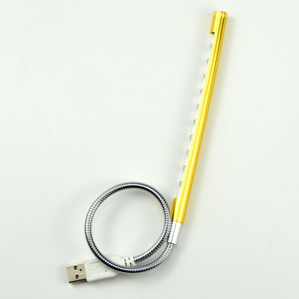 Metal Material 10LEDs Flexible USB Desk Lamp LED Table Lamps Table Light Bendable PC Power Bank Laptop Reading Protecting Eyes