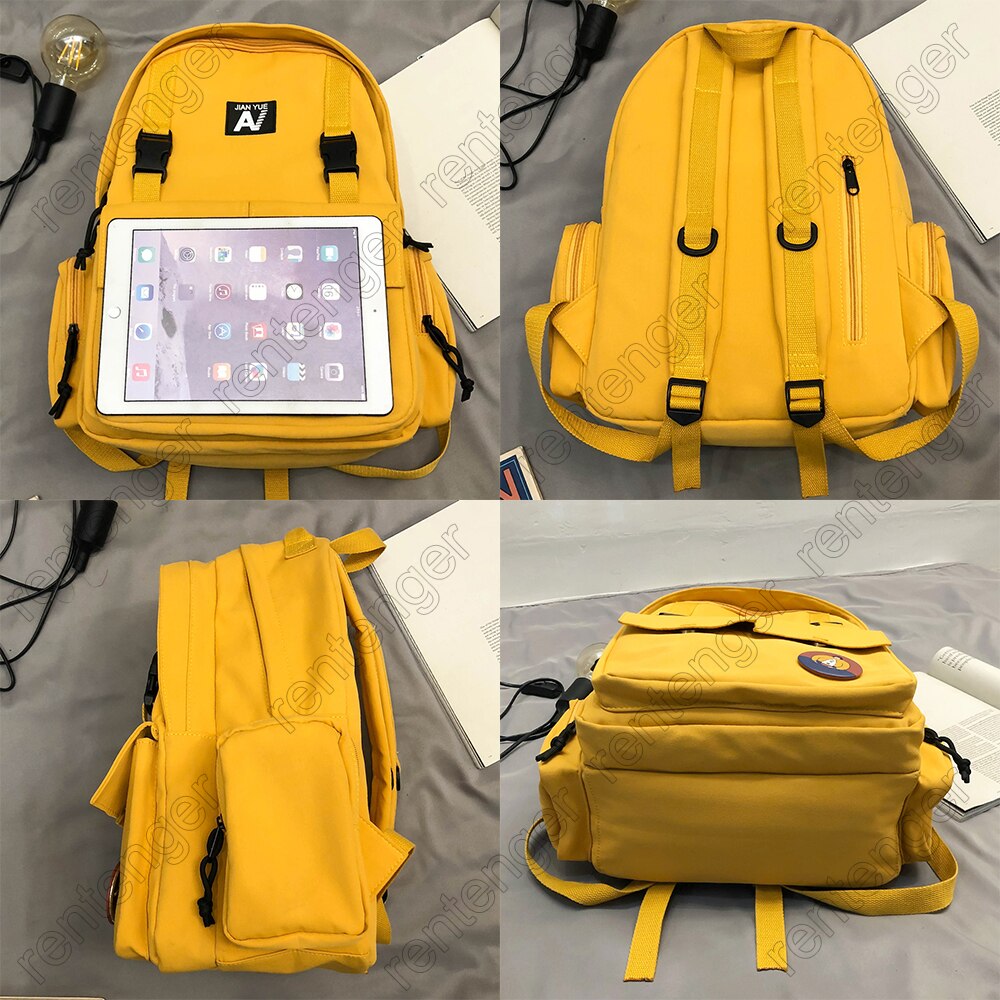 Student Men Trendy Backpack Women Boy School Bag Kawaii Girl Waterproof Nylon Backpack Male Book Female College Bag Lady