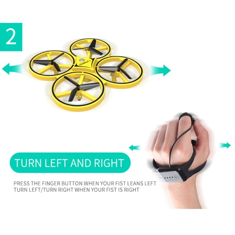 Mini Smart Horloge Remote Sensing Gebaar Drone Noctilucent Interactie Rc Speelgoed R66D