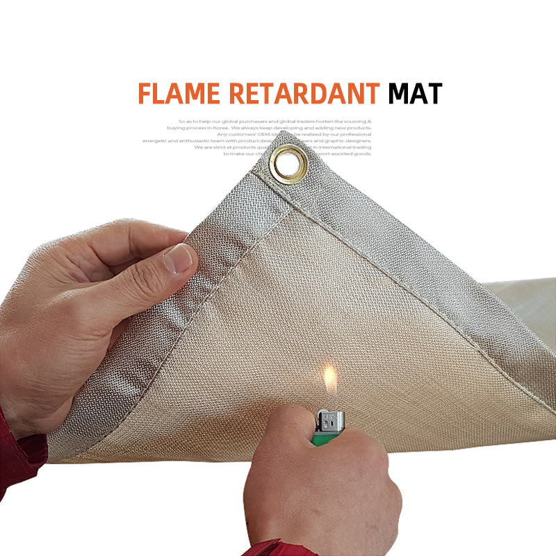Outdoor Camping Fireproof Cloth Picnic Barbecue Insulation Pad Silicone Coated High Temperature Resistant Flame Retardant Cloth