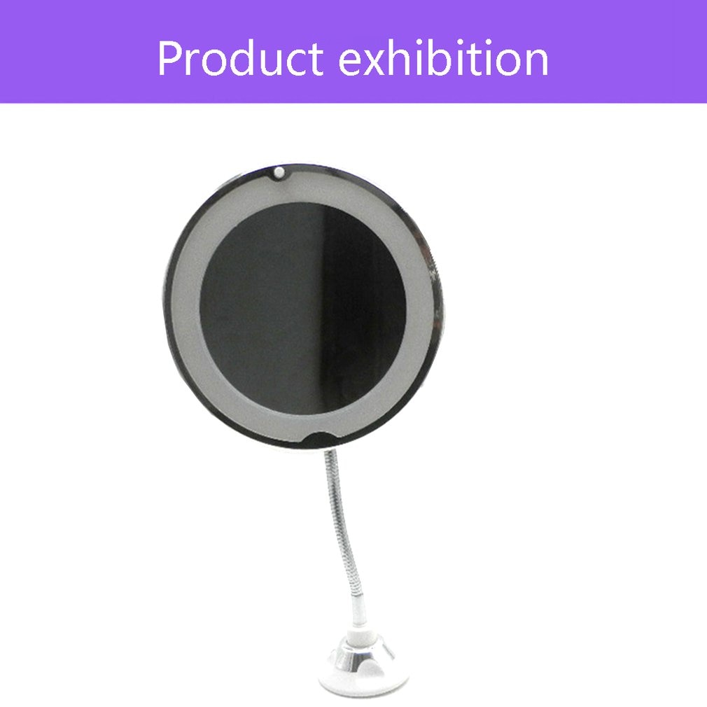 Led Makeup Mirror With Light Folding Double Wall Mount Vanity Mirror 10x Touch Dimming Mirrors Suction