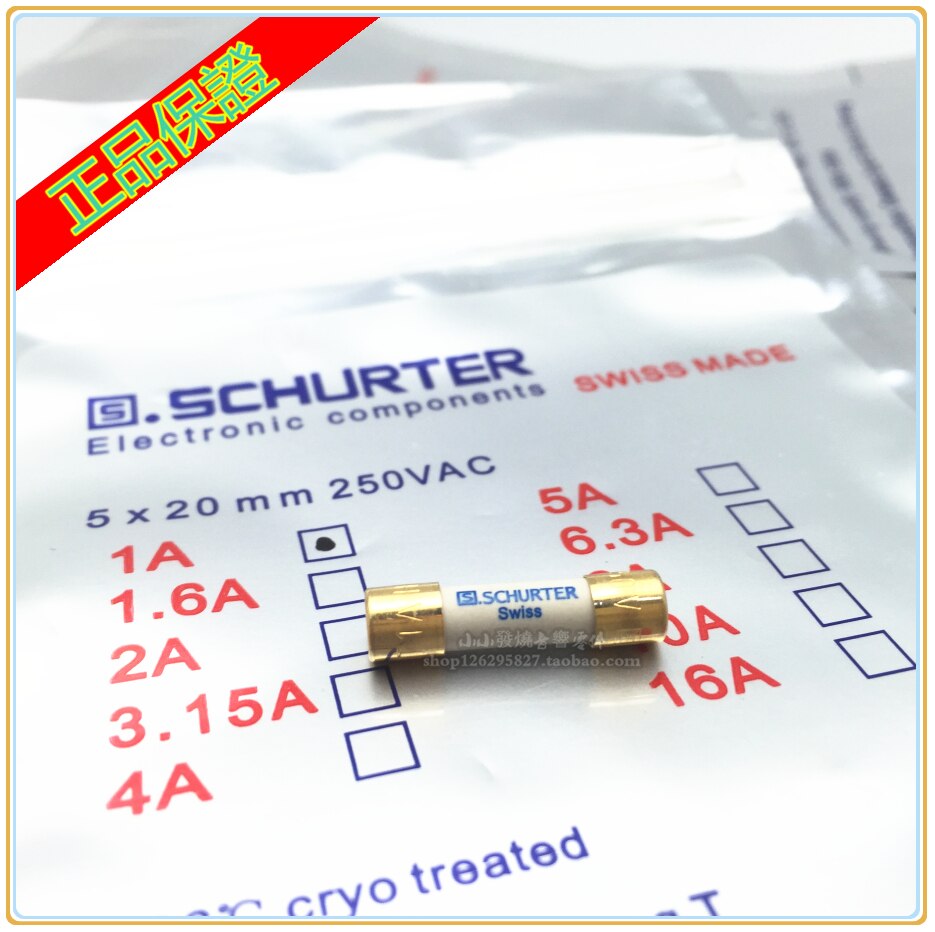5*20 Originale Svizzero Schurter Schultte Suono Dedicato Febbre Hifi Tubo Del Fusibile Congelati Versione