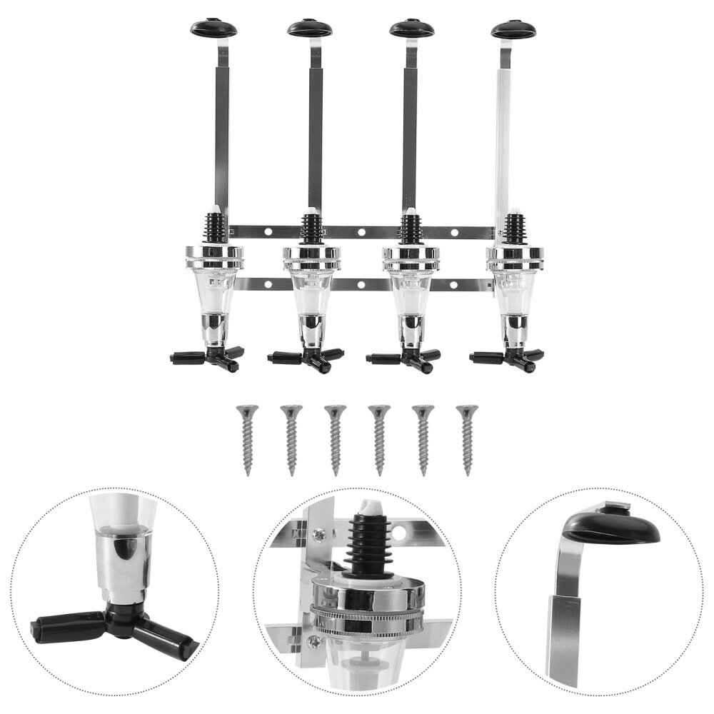 Dispenser Machine Wall Mounted 4-station Drinking Pourer Home Bar Tools For Beer Soda Coke Fizzy Soda