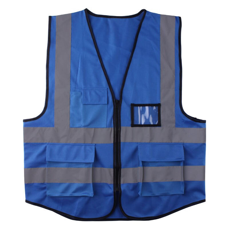 CK TECH High Visibility Reflective Safety Vest With Reflective Strips Construction Work Vest Traffic Police Miners Workwear: blue / XL