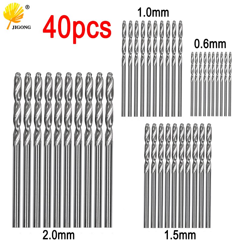 10 Pcs Twist Boor Hand Tool Handboor Mini Kleine Hand Grip Timmerman Chuck: 40pcs HSS 4241