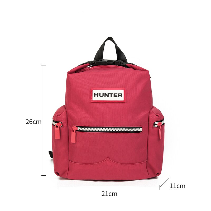 Mochila impermeable de nailon para hombre y mujer, bolsa de viaje para exteriores, con Clip de paracaídas, informal, ligera: S Wine Red