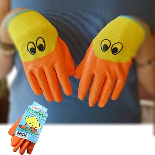 Children&#39;s Gloves Anti-Cutting Gloves Gardening Labor Weeding and Puncture-Proof Latex Garden Gloves One Pair Hands Protection: orange 4-7