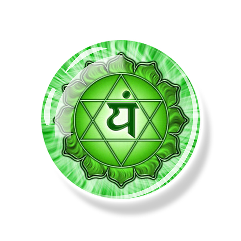 7 Chakra Totem Magnet Fridge Meditation Yoga Mandala Hinduism Glass Dome Refrigerator Magnets Stickers Indian Buddha Home Decor: PURPLE