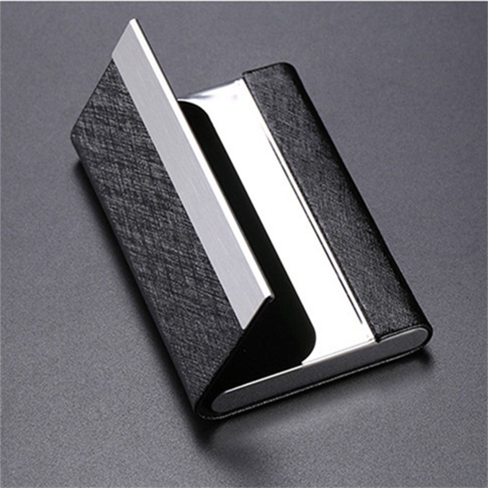 Rfid Credit Card Holder Men Wallets Bank Cardholder Case Luxury PU Leather Slim Thin Business Card Holder with Magnetic Buckle