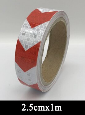 Reflective Tape Bike Stickers Reflective Safety Warning Conspicuity Reflective Tape Film Sticker Light Bar Bicycle Accessories: Red