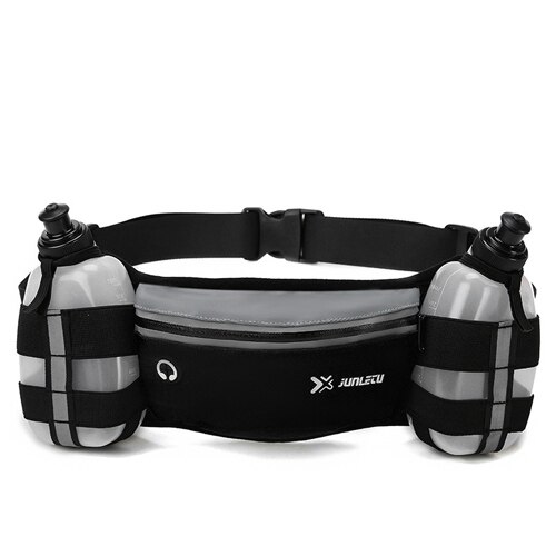 LINGJIONG Race Number Belt Waistpack - Reflecterende Cijfer Bib Riem Met Elastische Webbing, Race Nummer Riem Met Energie Gel Hoepels Verstelbare Gesp Voor Fietsen, Marathon