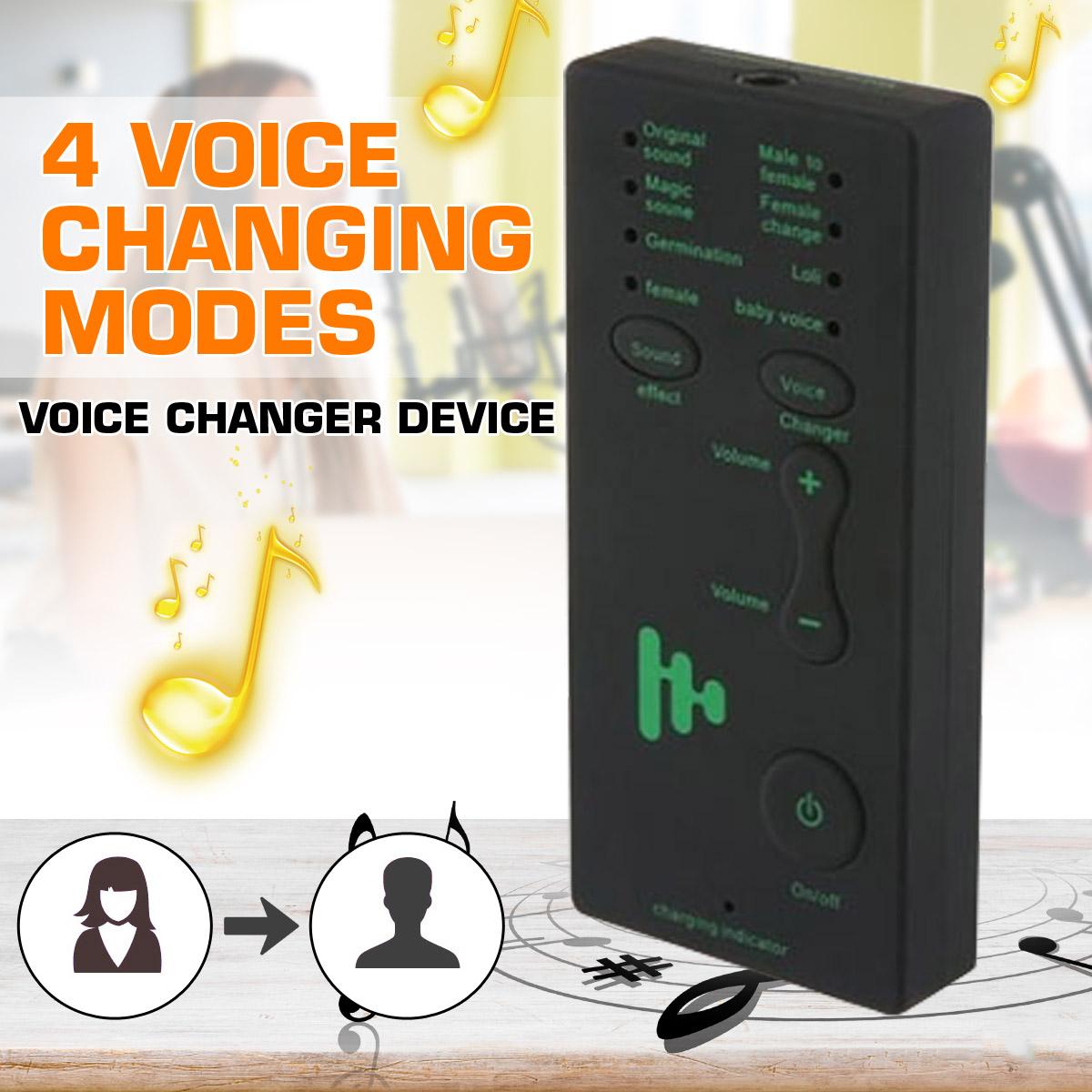 Portable Voice Changer Microphone Disguiser 4 Voice Changing Modes Male/Female/Loli/Baby Voice For PC Phone Sound Card Changer