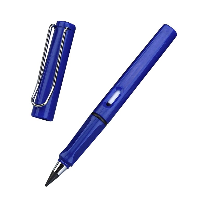 Lápiz sin tinta multiusos, Punta extraíble, lápiz eterno para firmar, para principiantes, estudiantes, bocetos, dibujo para niños: Blue