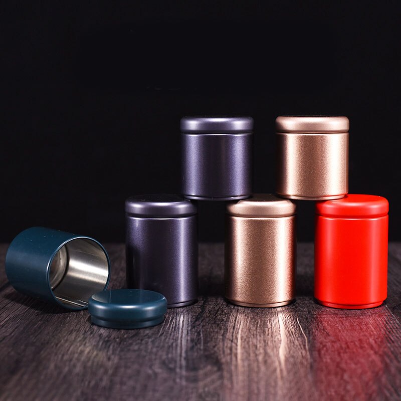 Kleine Mini Thee Caddy Draagbare Verzegelde Blik Kan Verpakking Geschenkdoos Thee Koffie Chocolade Verzegelde Container