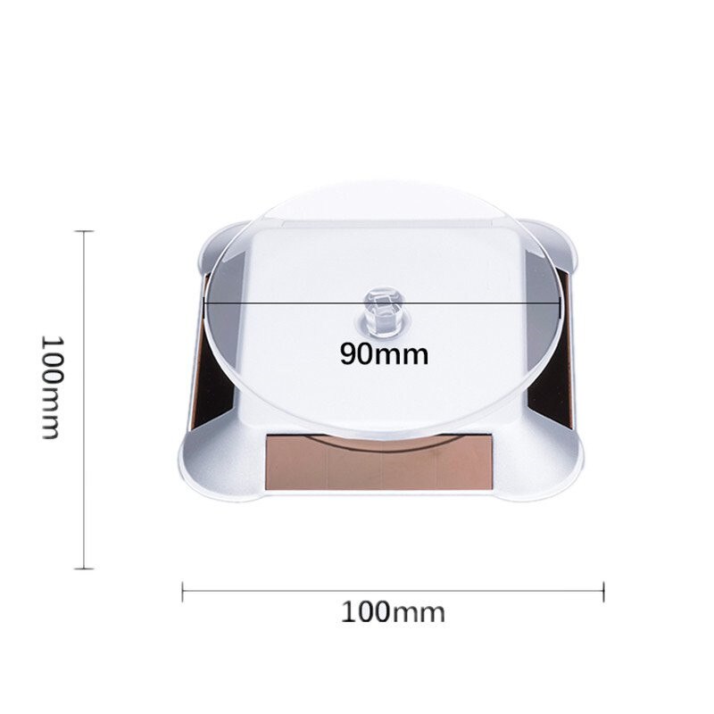 Solar Showcase 360 Automatic Rotating Turntable Jewelry Organizer Necklace Bracelet Watch Eyeglass Phone Display Stand