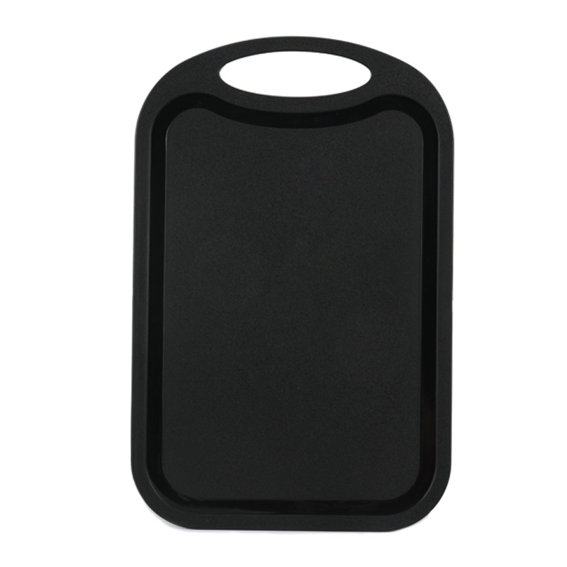 Plastic Chopping Block Meat Vegetable Cutting Board Non-Slip Anti Overflow With Hang Hole Chopping Board: black
