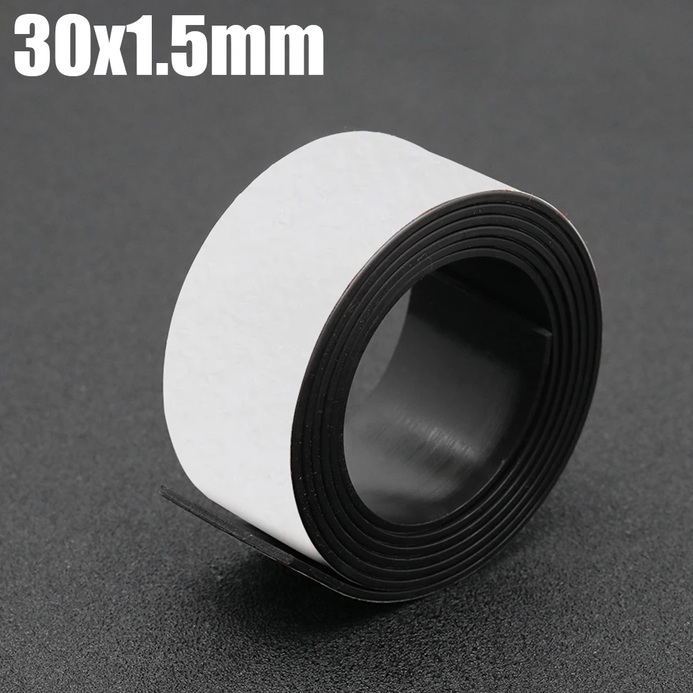 1 Meter selbstklebender Magnetstreifen, starke, flexibel Magnetbänder, schneidbarer Magnet, Gummiband, Kühlschrank, Foto, Poster, organisieren: Weiß