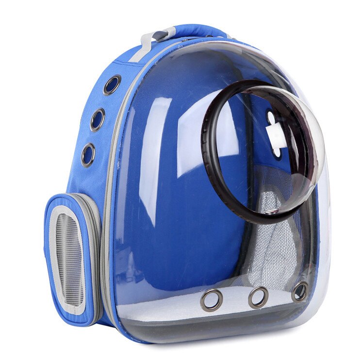 Astronaut Venster Bubble Draagtas Reistas Ademende Ruimte Capsule Transparante Huisdier Draagtas Hond Kat Rugzak: dark blue cover