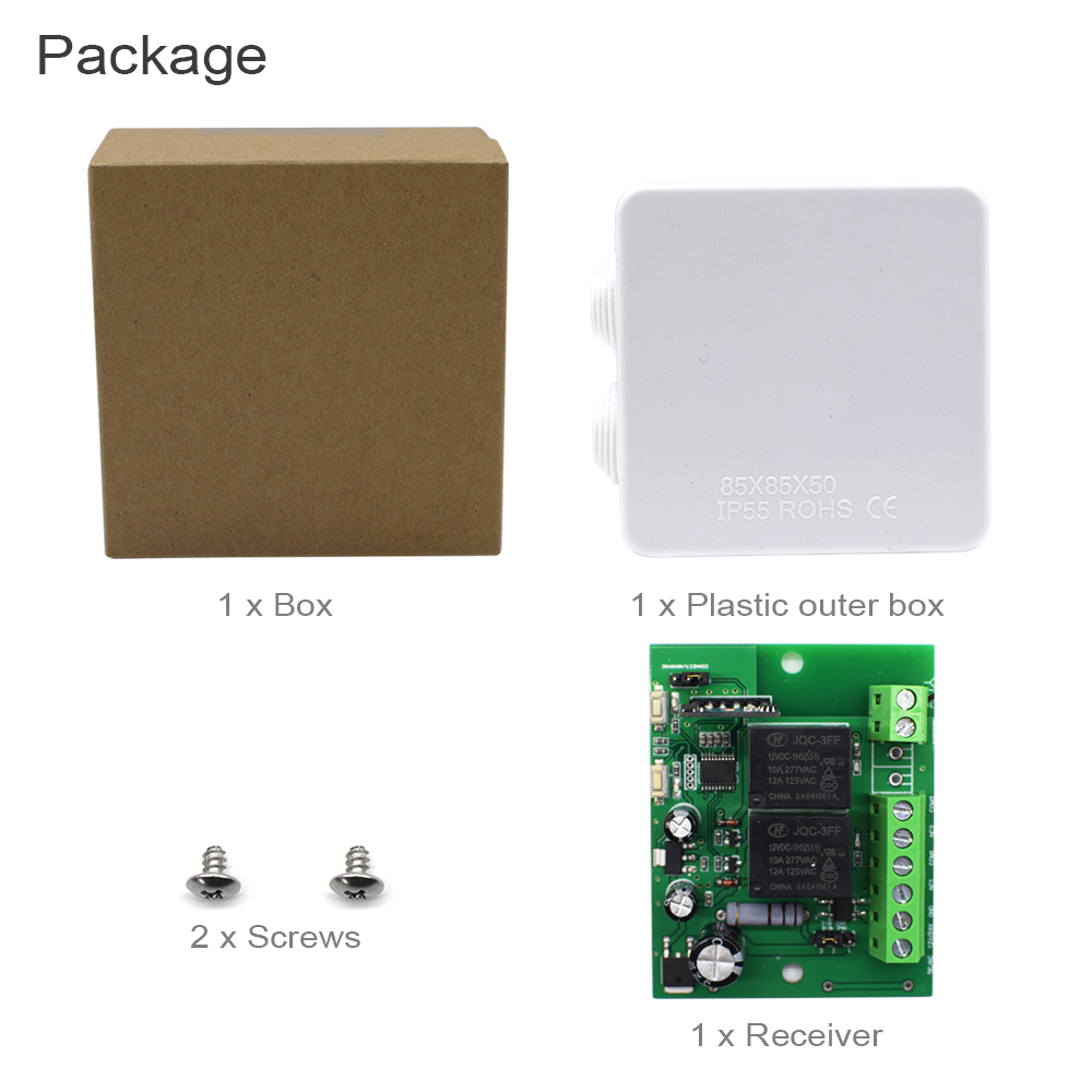 SOMFY RTS Receptor de control remoto para puerta de garaje, cortina automática, 433,42 MHz, 2 canales, SOMFY RTS