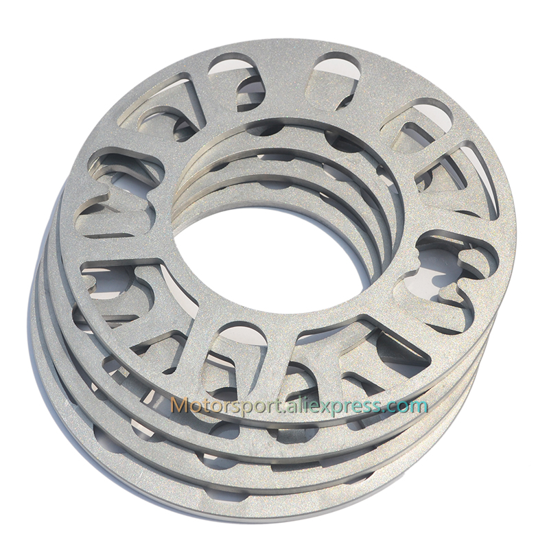 2 unids/lote 10mm de aluminio ET ajuste cuñas separadores de rueda adaptador-adaptador encaja 4x4x100 114,3 5x105 5x108 5x100 5x112 5x114,3 5x115 5x120
