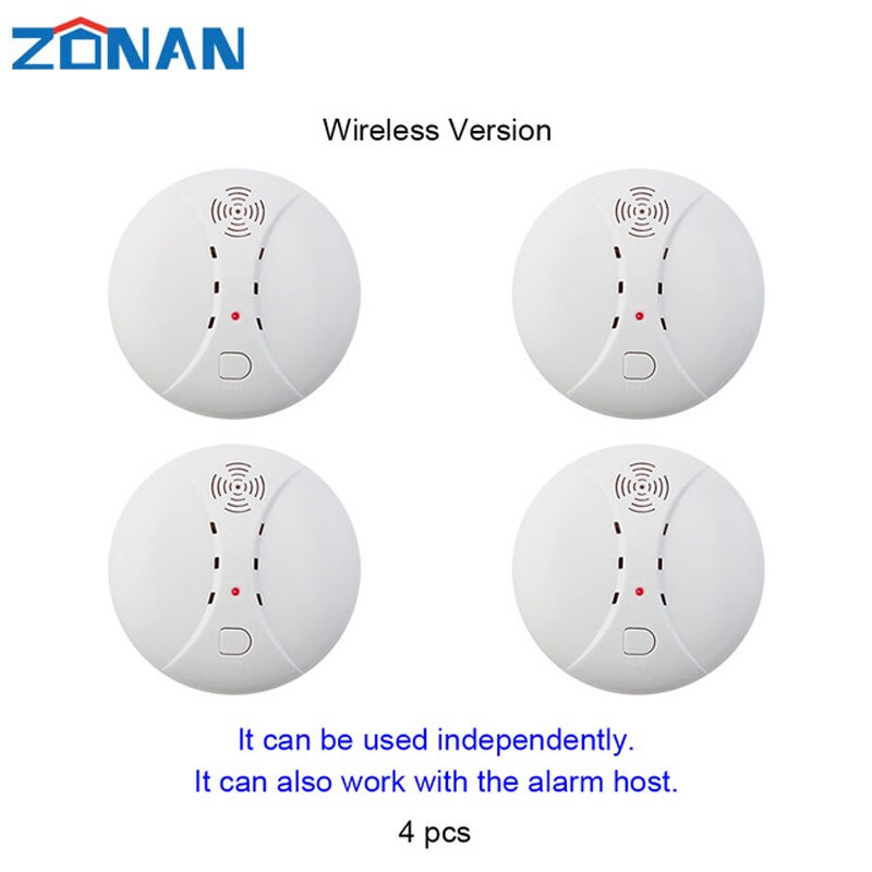 433mhz Wireless Smoke Detector Sensor Fire Alarm Home Security System Firefighters WiFi Independent Smoke Alarm Fire Protection: WX-S10-4PCS