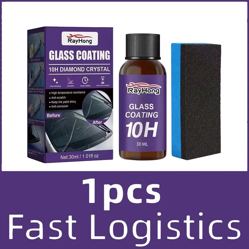 Revestimiento de vidrio para coche, revestimiento cerámico, Nano cristal, pulido de ventanas de coche, resistente a los arañazos, agente impermeable a prueba de polvo: Rojo