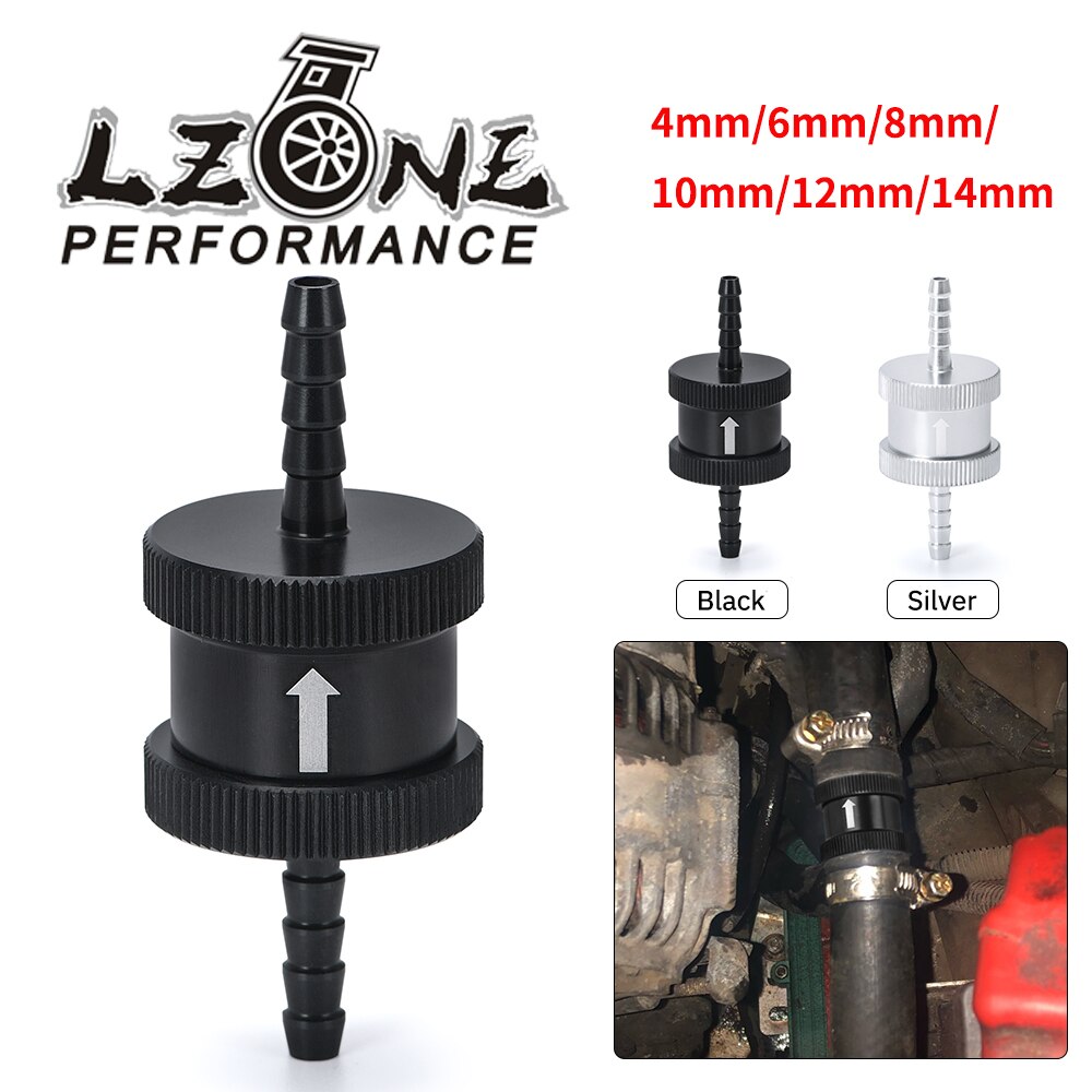 6 rozmiar 4MM / 6MM / 8MM / 10MM / 12MM / 16MM bez powrotu w jedną stronę zawór zwrotny paliwa ze stopu aluminium benzyna diesel