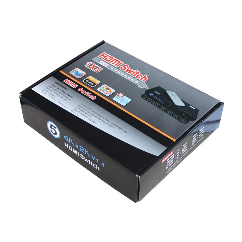 Hdmi Switch 2.0 4K 60Hz Hdr Hdmi Splitter Switch 5 In 1 Out Hdmi Switcher Audio Extractor Arc & Ir Control Voor PS3 PS4 Hdtv