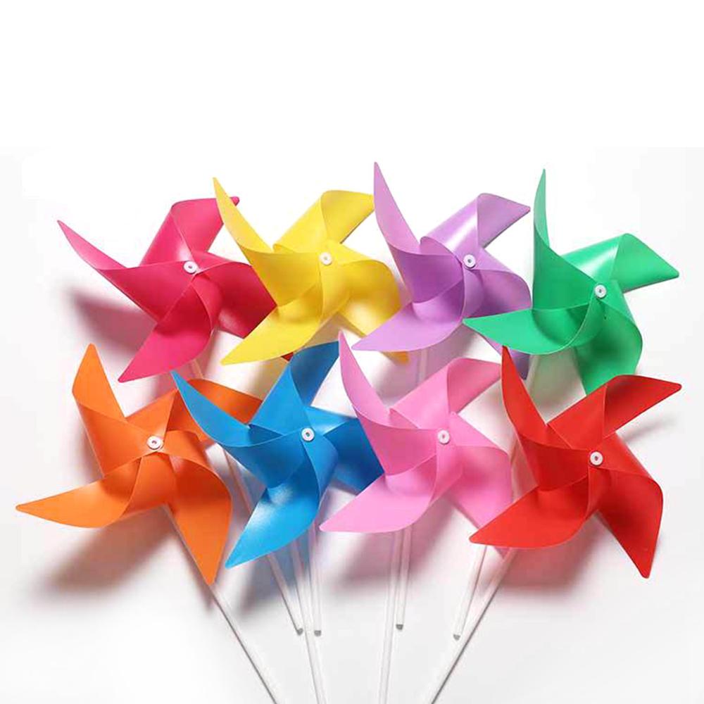 50 Stks/partij Mini Windmolens Diy Pinwheels Voor Kid Speelgoed Tuin Gazon Decor Party Props